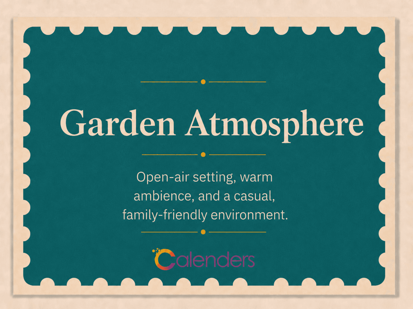 Calenders Takoradi garden atmosphere for dining and private events