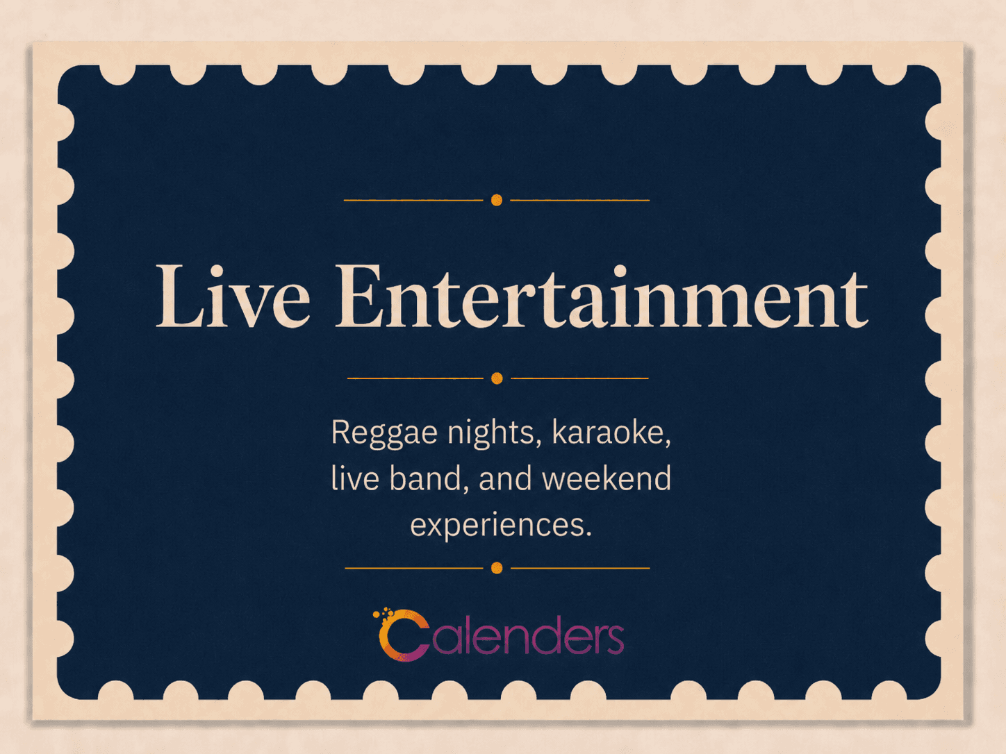Live entertainment at Calenders Events Bar and Lounge
