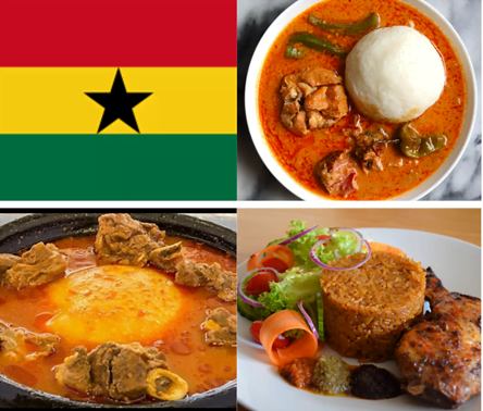 CalendersGH local dishes at Calenders Events Bar and Lounge in Takoradi